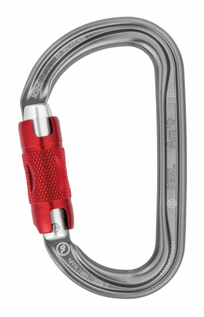 Petzl Am’D karabinkrok for å feste utstyr og annet til seletøy
