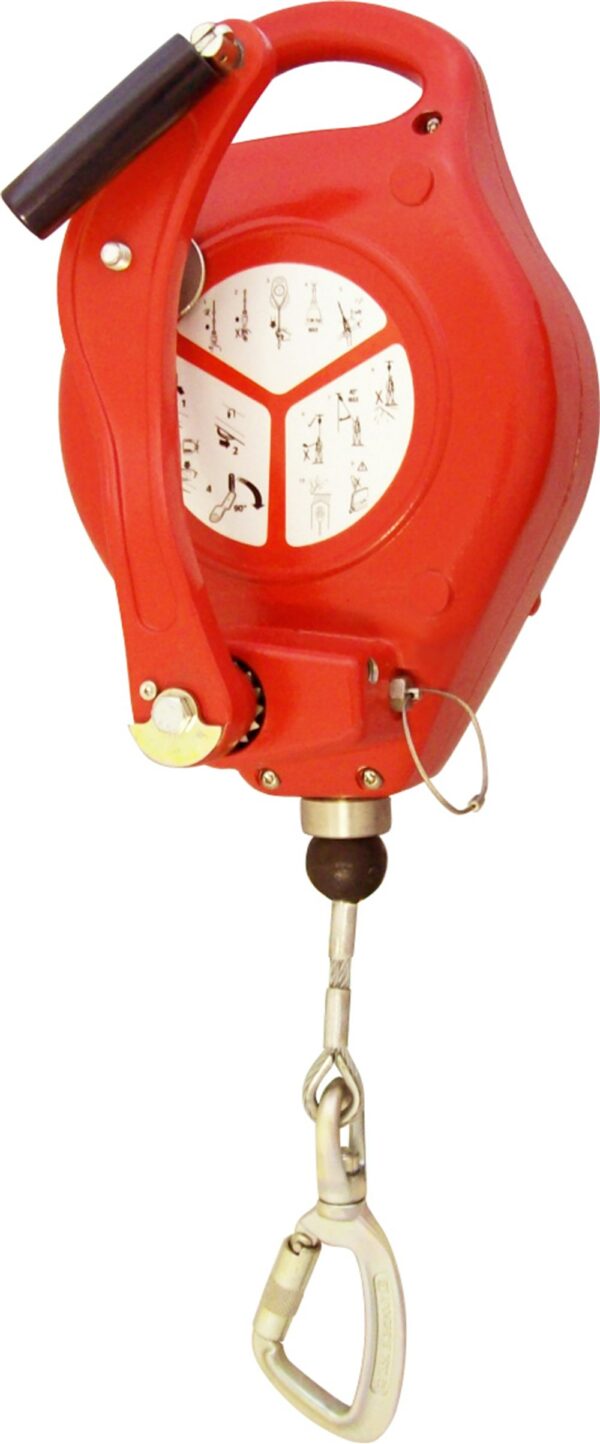 Fallblokk med integrert redningswinsj 15m